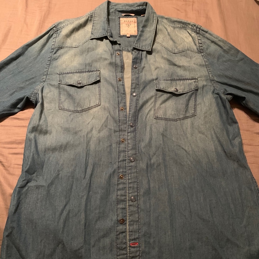 Guess jean dress shirt